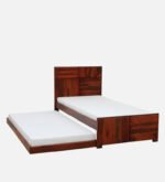 Grlina Wooden Single Bed in Warm Honey Oak Finish - Image 6