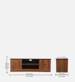 Grovemill Engineered Wood TV Console in Heat Resistant Warm Chestnut Finish - Image 8