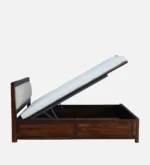 Gslo Premium Bed with Spacious Storage and Elegant Walnut Finish - Image 2