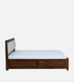 Gslo Premium Bed with Spacious Storage and Elegant Walnut Finish - Image 3