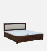 Gslo Premium Bed with Spacious Storage and Elegant Walnut Finish - Image 6