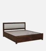 Gslo Premium Bed with Spacious Storage and Elegant Walnut Finish - Image 7