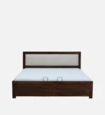 Gslo Premium Bed with Spacious Storage and Elegant Walnut Finish - Image 9