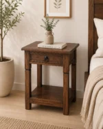 HakSmith Premium Wooden Bedside Table
