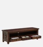 Harborwood Sheesham Wood TV Console in Scratch Resistant Warm Walnut Finish - Image 4