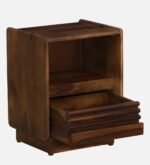 Harlo Acacia Wood Bedside Table in Rustic Natural Finish - Image 6