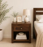 Havikro Solid Wood Bedside Table for Bedroom