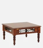 Hazel Solid Wood Coffee Table in Teak Finish - Image 2