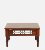 Hazel Solid Wood Coffee Table in Teak Finish - Image 5