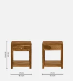Hivona Luxury Wooden Bedside Table for Bedroom - Image 9