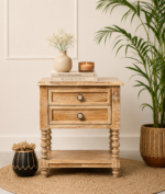 Holtrenza Premium Wooden Side Cabinet for Contemporary Bedrooms