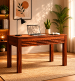 Honey Writing Table In Honey Finish
