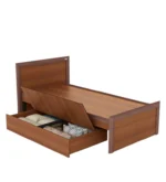 Huren Sheesham Wood Single Bed In Honey Oak Finish With Trundle - Image 5