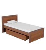 Huren Sheesham Wood Single Bed In Honey Oak Finish With Trundle - Image 9