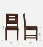 Hurora Sheesham Wood Chair in Dark Walnut Finish (SET OF 2) - Image 5
