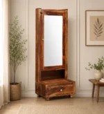Hurora Sheesham Wood Dresser with Storage Cabinet