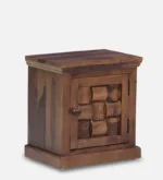 Hustica Handcrafted Wooden Bedside Cabinet with Drawer - Image 2