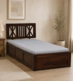 Iarthvia Solid Wood Single Bed in Raw Natural Finish
