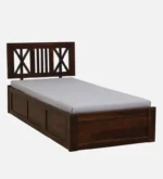 Iarthvia Solid Wood Single Bed in Raw Natural Finish - Image 3