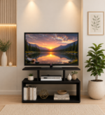 Ivywood Acacia Wood TV Console in Moisture Resistant Natural Oak Finish