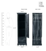 JasaCraft Rustic Oak Bedroom Wardrobe with Drawers - Image 7