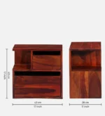 Kavento Wooden Bedside Cabinet - Image 9
