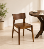 Kerona Sheesham Wood Chair in Rustic Brown Finish