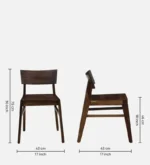 Kerona Sheesham Wood Chair in Rustic Brown Finish - Image 5