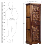 Kolimo Modern Engineered Wood Wardrobe in Teak Finish - Image 4