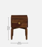 Kolvyn Elegant Bedside Unit with Smooth Finish Drawers - Image 3