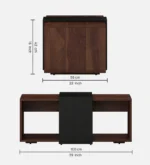 Kster Solid Wood Coffee Table in Warm Walnut Finish - Image 6