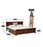 Kstoria Wooden Storage Bed with Elegant Interior Finish - Image 2