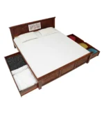 Kstoria Wooden Storage Bed with Elegant Interior Finish - Image 6