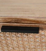 Kunvoria Handcrafted Solid Wood Nightstand in Teak Finish - Image 3