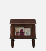 Kustin Wooden Bedside Table with Drawer & Open Shelf - Image 5