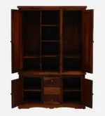 Cyoto Solid Wood Wardrobe with Artistic Tile Detailing - Image 6
