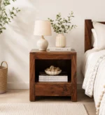 Lenith Premium Sheesham Wood Bedside Cabinet