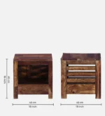 Lenith Premium Sheesham Wood Bedside Cabinet - Image 4