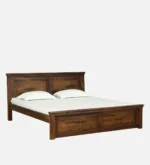 Liorentia Natural Sheesham Wood Bed with Modern Premium Finish - Image 7
