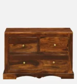 Lohemia Sheesham Wood Storage Cabinet with Decorative Tiles - Image 7