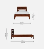 Lrenova Wooden Single Bed with Classic Style and Long Lasting Build Quality - Image 6