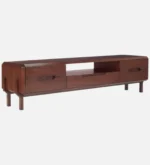 Luxury Walnut Finish TV Unit with Backlit Panel Design - Image 4