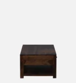 Mango Wood Rustic Farmhouse Coffee Table in Dark Walnut - Image 4