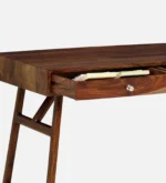 Mans Sheesham Wood Writing Table In Scratch Resistant Provincial Teak Finish - Image 9