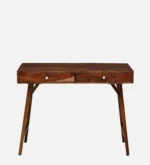 Mans Sheesham Wood Writing Table In Scratch Resistant Provincial Teak Finish - Image 6