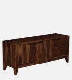 Maplehurst Sheesham Wood TV Stand in UV Resistant Aged Walnut Finish - Image 2
