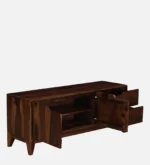 Maplehurst Sheesham Wood TV Stand in UV Resistant Aged Walnut Finish - Image 3