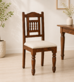Meron Sheesham Wood Lounge Chair in Honey Oak Finish (set of 2)