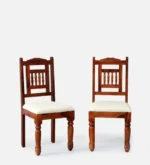 Meron Sheesham Wood Lounge Chair in Honey Oak Finish (set of 2) - Image 6