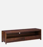 Minimalist Sheesham Wood TV Console with Open Shelf - Image 3